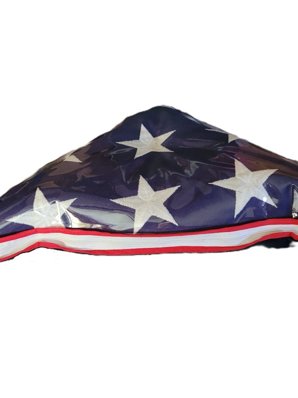 P3229-Full Size American Flag in Plastic Zippered Case